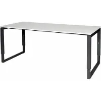 Schaffenburg Verstelbaar Bureau - Domino Plus 180x80 wit - zwart frame