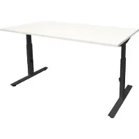 Schaffenburg Verstelbaar Bureau - Linesto 180x90 wit - zwart frame