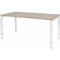Schaffenburg Verstelbaar Bureau - Domino 160x90 Havana Kersen - wit frame