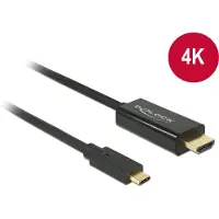 DeLOCK 85260 USB-C-displaykabel USB-C / HDMI Adapterkabel USB-C stekker, HDMI-A-stekker 3.00 m Zwart Vergulde steekcontacten