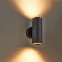 DMQ Wandlamp Elmont 2 Zwart Rond