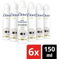Dove 6x Dove Deodorant Spray Invisible Dry 150 Ml