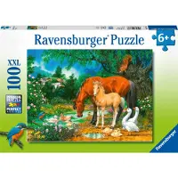 Ravensburger Idylle bij de vijver - Legpuzzel - 100 stukjes - Meerdere kleuren