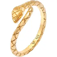 Elli - Elli Ringen Dames Slang Trend Blogger Verstelbaar in 925 Sterling Zilver Verguld