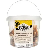 Voskes 12x Hondensnacks Mix Bucket Kip 600 gr
