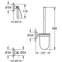 GROHE Essentials Accessoireset - Toiletrolhouder - Toiletborstelset - Haak
