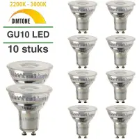 Lybardo 10 Pack LED GU10 Lybardo 5.5W DimTone 2200K - 3000K