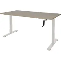 Schaffenburg Dextro Slinger Zit-sta-bureau Rechthoekig Eiken T-Voet 1.200 (B) x 800 (D) x 705 (H) mm Melamine
