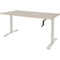 Schaffenburg Dextro Slinger Zit-sta-bureau Rechthoekig Eiken T-Voet 1.800 (B) x 800 (D) x 705 (H) mm Melamine