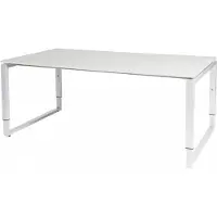 Schaffenburg Vergadertafel - Verstelbaar - 180x100 wit - wit frame