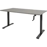 Schaffenburg Dextro Slinger Zit-sta-bureau Rechthoekig T-Voet 1.800 (B) x 900 (D) x 705 (H) mm Melamine