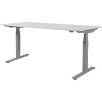 Schaffenburg Zit Sta Bureau - Plus Elek 180x80 krijtwit - alu frame