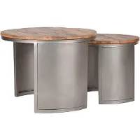 Label51 - Salontafel Set Bunch - Bruin - 60x60x45cm