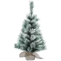 Everlands mini kerstboom - 35 cm - met sneeuw - Kunstkerstboom