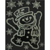 Peha Stickerset Sneeuwpop Glow In Dark 29,5 X 40 Cm Wit