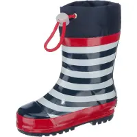 Playshoes Regenlaarzen 'Maritim' donkerblauw / rood / wit