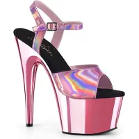 Pleaser Sandaal met enkelband -38 Shoes- ADORE-709HGCH Roze
