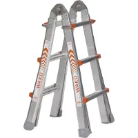 Little Jumbo Waku Model 0 Telescopische Vouwladder - Max. Werkhoogte 3.48m - 4x3 Sporten