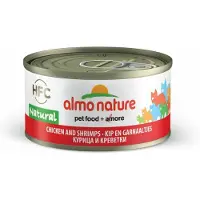 Almo Nature 48x HFC Natural Kattenvoer Nat Kip & Garnaal 70 gr