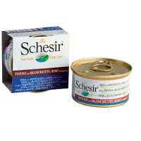 Schesir tonijn met kleine ansjovissen (in bouillon) natvoer kat (blikjes) 1 tray (12 x 85 g)