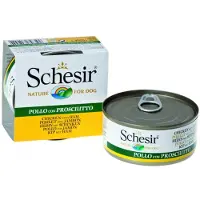 Schesir kip met ham (jelly) natvoer hond 4 trays (40 x 150 g)
