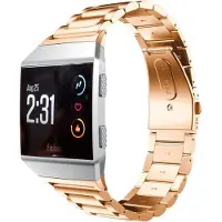 Shop4 - Fitbit Ionic Bandje - Roestvrijstaal Rosé goud