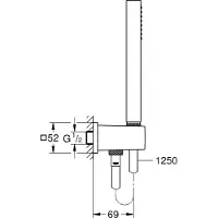 GROHE Euphoria Cube Stick Doucheset 1 Straal Chroom