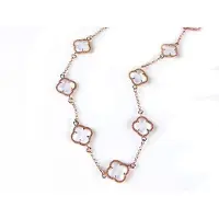 Sophie model 10 Fiori collier in zilver roze verguld 10 opaal klavers