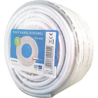 Byron Technetix - Coax Kabel - op rol - wit - 20 meter