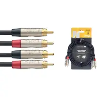 Stagg NTC3CR Deluxe Tulpkabel 3m