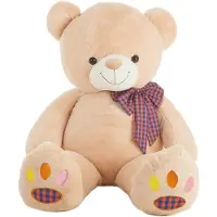 Big Buy Cooking Kleurrijke Voetafdrukken Teddy 90 Cm
