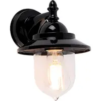 QAZQA Klassieke buiten wandlamp zwart IP44 - Oxford