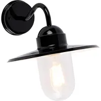 QAZQA Landelijke buitenwandlamp zwart IP44 - Kansas