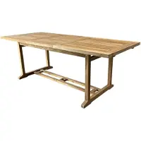 AVH-Collectie Rechthoekig uitschuifbare dining tuintafel 160-220x90xH76 cm bladdikte 4 cm teak