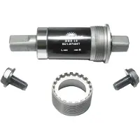 Sunrace Trapas voor stadsfiets - staal - vierkante as - 68/127 mm - zilver/zwart