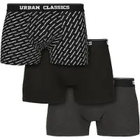 Urban Classics Boxershorts donkergrijs / zwart / wit