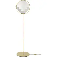 Gubi Multi-Lite Vloerlamp White Semi Matt | Brass