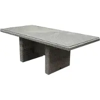 AVH-Collectie Menorca dining tuintafel 220x100xH75 cm wit grijs