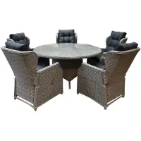 AVH-Collectie Riccione dining tuintafel 150 cm rond grijs