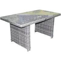 AVH-Collectie Kreta lounge-diningtafel 140x80xH70 cm grijs