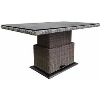 AVH-Collectie Miami lounge-diningtafel 130x75xH47-71 cm in hoogte verstelbaar grijs