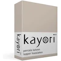 Kayori Topper Hoeslaken Shizu Zand (Percal)-200 x 210/220 cm
