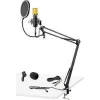 VONYX CMS400B Studiomicrofoon met broadcast arm en popfilter