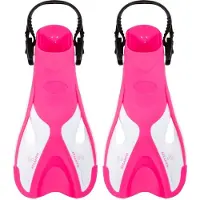 Atlantis Dolphin - Flippers - Zwemvliezen - Verstelbare Hielstrap - Voor Zwemmen & Snorkelen - Volwassenen - Roze/Wit - 36-41