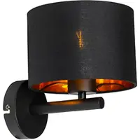 QAZQA Moderne wandlamp zwart met goud - VT 1