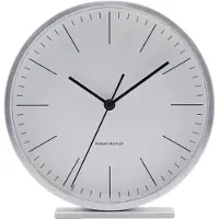 House Doctor Hannah Table Clock 15cm - Klokken Aluminium Silver - 210490701