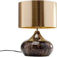 Kare design Design tafellamp Mamo Deluxe, messing / goud, Woon-/ Eetkamer, metaal, Design, tafellamp