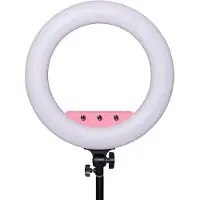 Caruba RGB Round Vlogger 18 inch LED met tas Roze