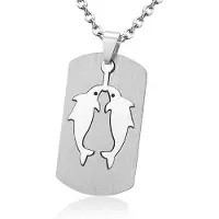 Montebello Ketting Vissen - Heren - 316L Staal - 45 x 22 mm - 45 cm