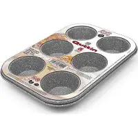 Quttin bakplaat muffins voor 6 porties marmer-look grijs